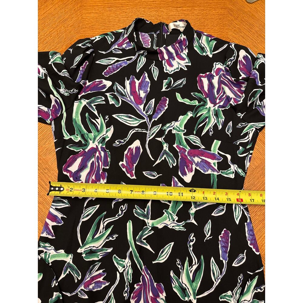 Diane Von Furstenberg Nella Tulip Fields Violet Midi Cottage Floral Dress 12 - Picture 5 of 7